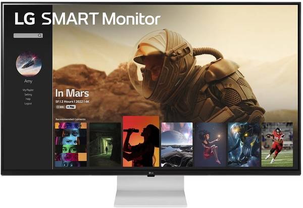 LG 43 inch 4K Ultra HD IPS Panel with WebOS, Smart Monitor (43SQ700S-WB.ATRLMSN)