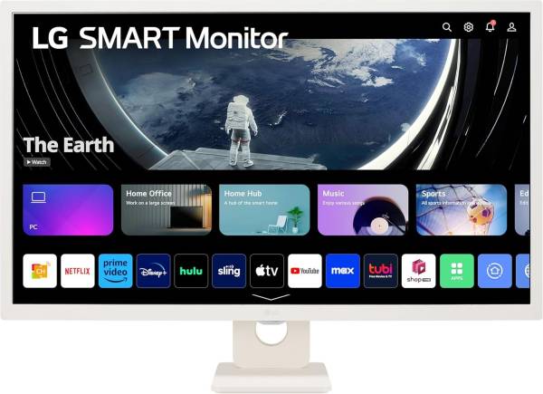 LG MY VIEW SMART MONITOR WITH WEB OS 32 inch Full HD IPS Panel Monitor (32SR50F- Built in Speakers, Wifi & Bluetooth, Smart TV Apps with Remote Contro...