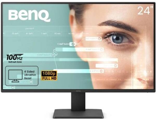 BenQ GW2491 60.45 cm (24 inch) Full HD LED Backlit IPS Panel with Eye-Care, 99% sRGB, HDMI, DisplayPort, TUV-Certified, Flicker-Free, Low Blue Light P...
