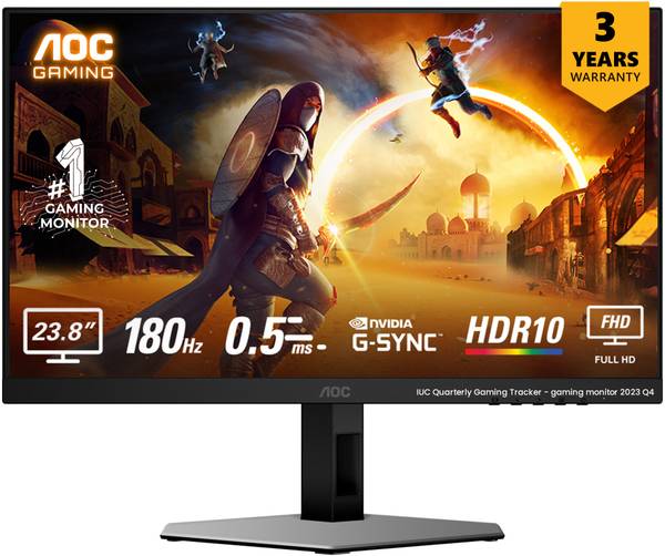 AOC 60.96 cm (24 inch) Full HD LED Backlit IPS Panel Gaming Monitor (24G4E)