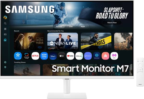 Samsung M7 Series 80.0 cm (32 inch) 4K Ultra HD LED Backlit VA Panel with In-built Speaker, Smart TV Apps, AirPlay, Wi-Fi, Bluetooth, USB, Type-C, Wir...