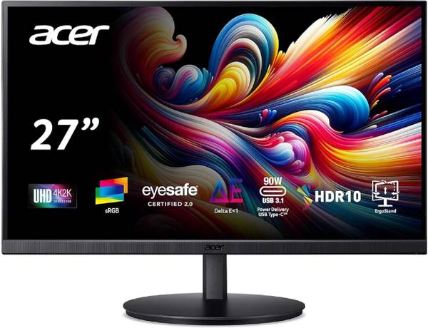 Acer 68.58 cm (27 inch) 4K Ultra HD LED Backlit IPS Panel Monitor (CB272K-PD)