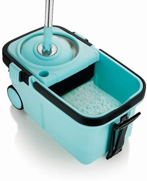 Max Senso ECO Spin Steel Bucket MOP with 2 Wheels Mop Set