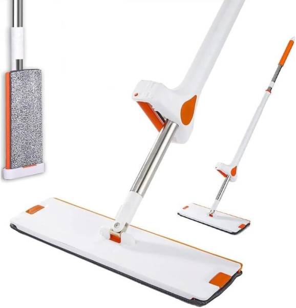 Upkaranwale Slider Squeeze Flat Mop For Home Office Cleaning 50 CM Head Pack of 1 Flat Mop