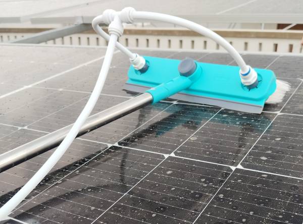 Tubi Solar Panel Cleaning Brush 5 Feet Dust Mop (Blue 5 F) Wet & Dry Mop