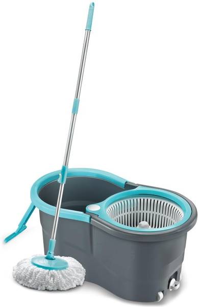 PALAK Gamma with 360 Spinner 2 Microfiber heads & Twin Bucket Mop Set