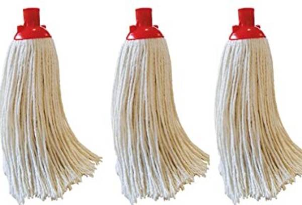 Marian Red Mop Refill for Floor Cleaning 300gm White (Pack of 3) Refill