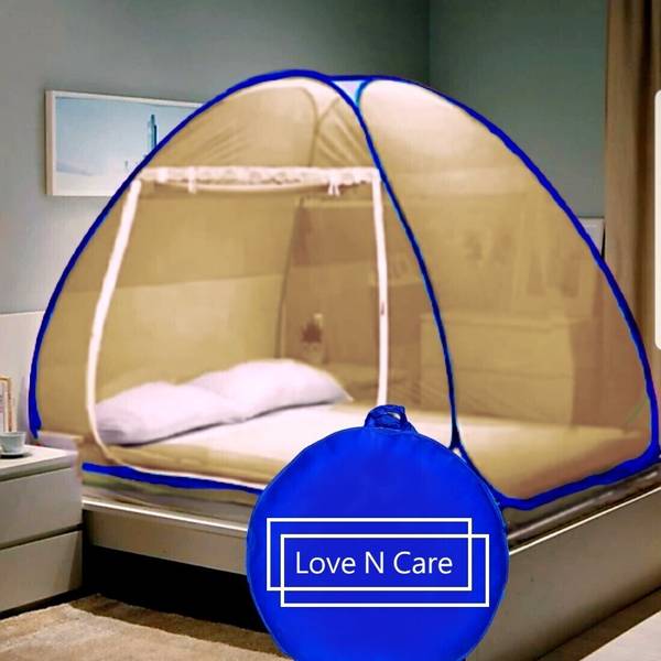 Love N Care Cotton Adults Washable Pop-Up Foldable (DOUBLE BED KING SIZE) Mosquito Net