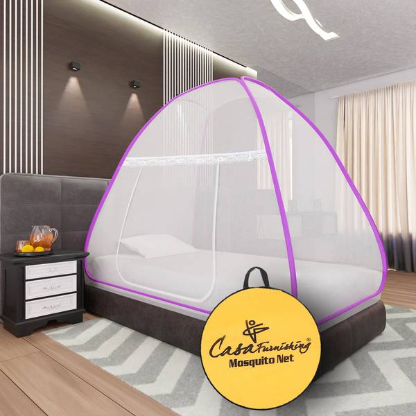 CASA FURNISHING Polyester Adults MN-P-SINGLE-PURPLE Mosquito Net