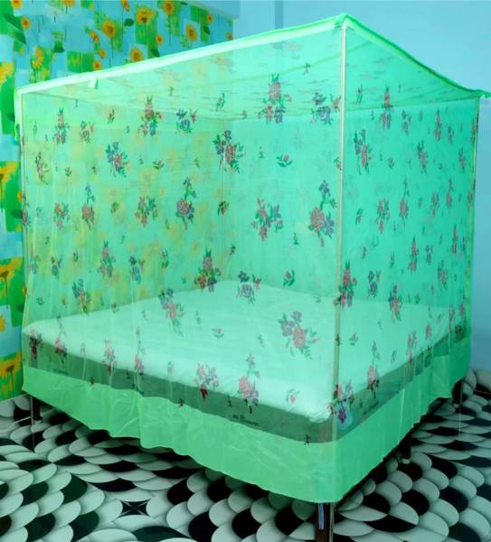 Mehon Craft Cotton Adults Washable Mosquito Net for Queen Size Bed Machardanii PGON (Size 6/6 x 7/7 -feet) Mosquito Net