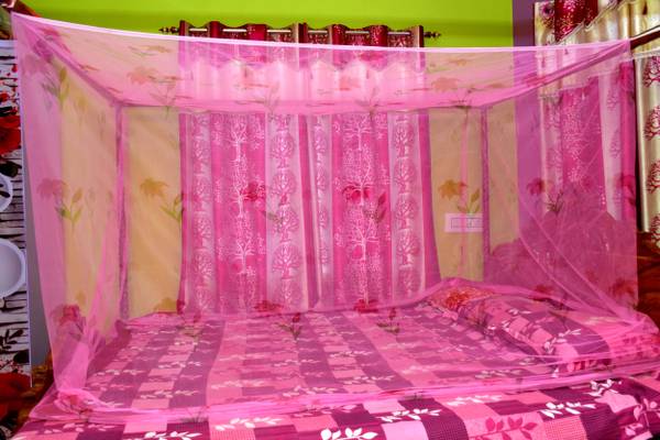 qrs Cotton Adults Washable desiner mosquito net for double bed/single bed/machardani/masari/{6ft-7ft} Mosquito Net