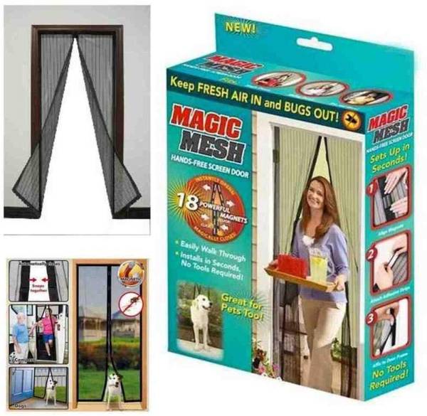Voroly Polyester Adults Washable Polyester Adults Washable Auto-Closing Magnetic Door Mosquito Net Mosquito Net