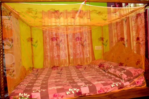 qrs Cotton Adults Washable new arrivaln mosquito net for double bed/single bed orrenge 6+7ft Mosquito Net