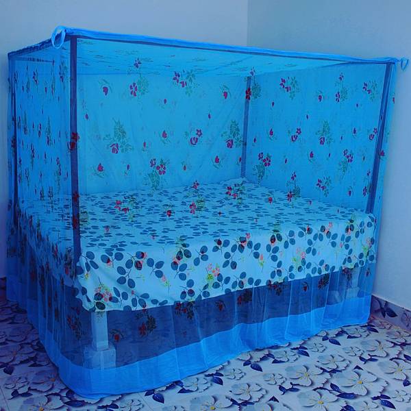 RN ENTERPRISE Cotton Adults Washable Queen Size Bed / Double Bed Soft Series (7/7 x 6/6 Feet) Mosquito Net