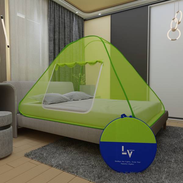 Lush Ventures Polyester Adults Washable Mosquito Net for Double Bed | King-Size Machardani | 30 GSM Polyester Net Mosquito Net