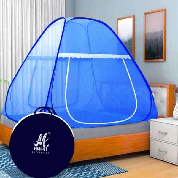 Maruti Enterprise Cotton Adults Washable Double and King size bed Tent mosquito net Mosquito Net