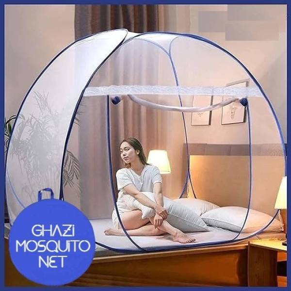 GHAZI Polyester Adults Washable Foldable Mosquito Net Light Weight High Durability Strong and Durable Tent Mosquito Net