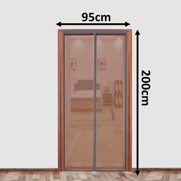 SafeMyles Polyester Adults Washable Auto-Closing Magnetic Door Mosquito Net