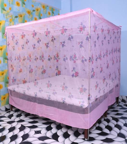 Fabrachana Cotton Adults Washable MP 5-Pink Mosquito Net