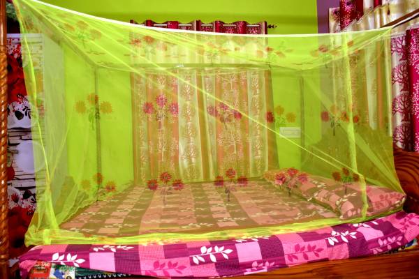 qrs Cotton Adults Washable desiner mosquito net for double bed/single bed/machardani/masari/{6ft-7ft} Mosquito Net