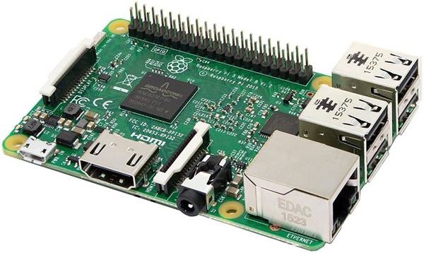 Raspberry Pi 3 Model B 1GB RAM, 1.2GHz CPU, WiFi/BLE, 40 GPIO Pins Single Board Computer Motherboard