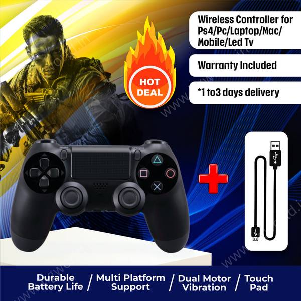 HG WORLD Playstation Dualshock 4 Joystick Wireless for PS4 With USBCable Gamepad Motion Controller