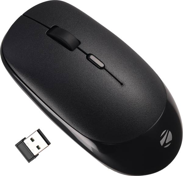 ZEBRONICS ZEB-LEOPARD,2.4GHz Wireless, Nano Receiver, 4 Buttons, Upto 1600 DPI (Black) Wireless Optical Mouse