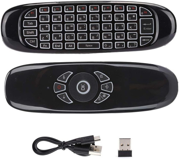 Tobo Remote.(Black) (C120) Android, Windows, Linux, Mac OS, Smart TV, Android TV Remote Controller