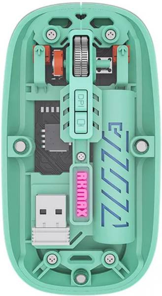 RKMAX Transparent Mouse Bluetooth 5.2 & 2.4G, Rechargeable Type C, RGB Wireless Mouce Wireless Optical Gaming Mouse