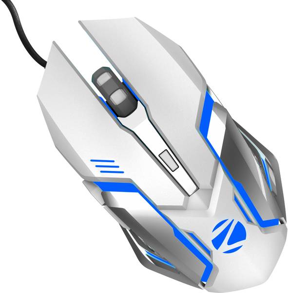 ZEBRONICS Transformer M Wired Ambidextrous Optical Gaming Mouse Premium Gaming Mouse with 3200 DPI switch, 6 Buttons, RGB, Gold Plated