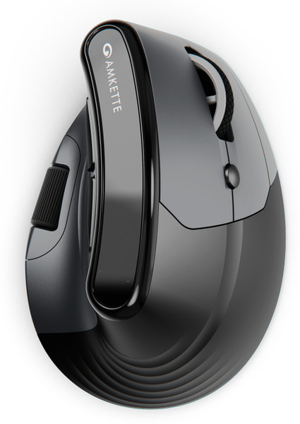 AMKETTE XS Series Natural Multi-Device 3200 DPI Rechargeable Wireless Ergonomic Optical Mouse  with Bluetooth