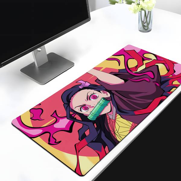 Teesown Demon Slayer Nezuko Anime Desk Mat for Laptop/Pc Mousepad