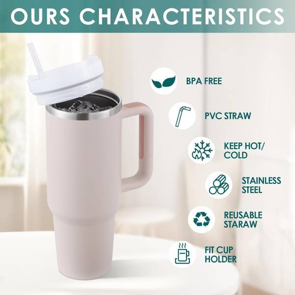 SEDOKA Tumbler with Lid & Straw 1200ml - Stainless Steel Vacuum Insulated Flask Stainless Steel Tumbler