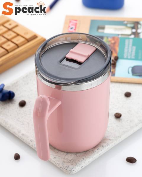 SPEACK Caffeine & Cuddles Stainless Steel, Plastic Coffee Mug