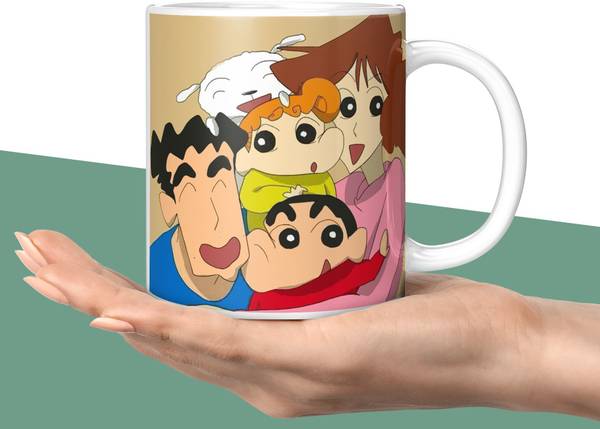 NH10 DESIGNS Shinchan Cartoon Printed Coffee Cup For Kids Boys Girls Friend Gift- SCWOWM 11 Ceramic Coffee Mug