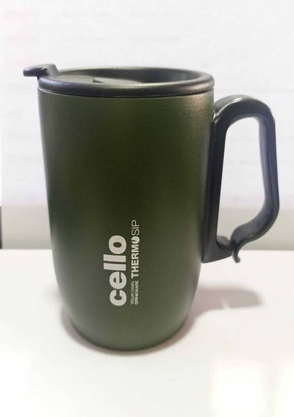 cello DURO COFFEE STYLE DUOBLE WALLED STAINLESS STEEL MUG blue Stainless Steel Coffee Mug