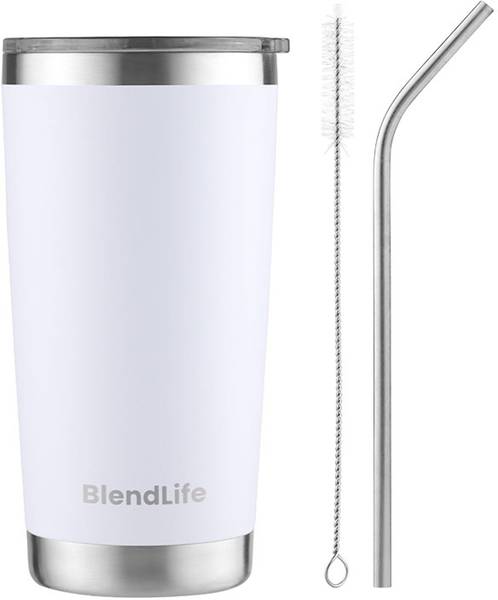 BlendLife Premium Travel Tumbler with Lid Durable Insulated- Ice Drinks & Hot Beverage Stainless Steel Tumbler