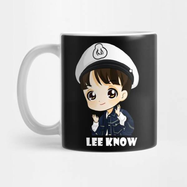 craft maniacs STRAY KIDS LEE KNOW CARTOON PRINTED 330 ML WHITE MUG FOR STRAY KIDS GANG Ceramic Coffee Mug