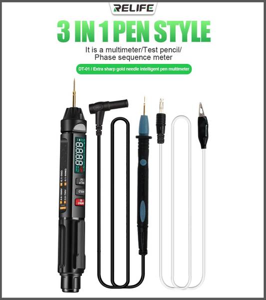 BABATOOLS Relife DT01 Pen Digital Multimeter (Black 6000 Counts) Digital Multimeter