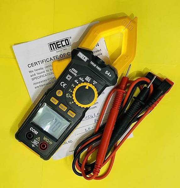 MECOO Meco 54+ Digital Clampmeter 600A AC TRMS Auto Ranging,4000Counts,Better than 27T Digital Multimeter