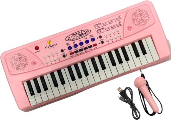 THELHARSATOYS Electronic Piano Keyboard 37 Key Piano for Kids Keyboard Piano with Microphone Learning Musical Toys Analog Portable Keyboard