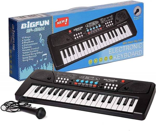 Dream bigger collection Piano Toy with Microphone | Sound Recording Function DC Power Option for Kids Beginners- Chargeable 37 Keys- Multi-Function Po...