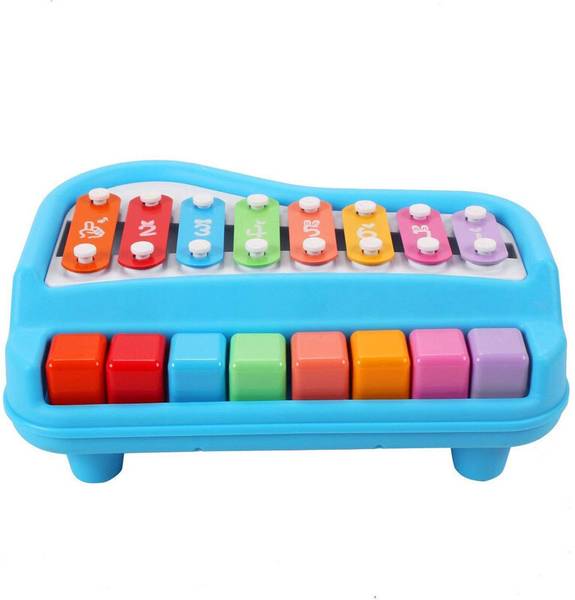 2 in 1 Baby Piano Xylophone Toy 8 Multicolored Key Keyboard Baby Kids