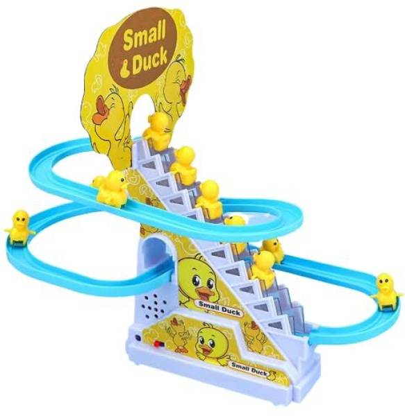 Goyal's Sliding Duck Toy Funny Automatic Stair Climbing Ducklings Cartoon Race Track Set
