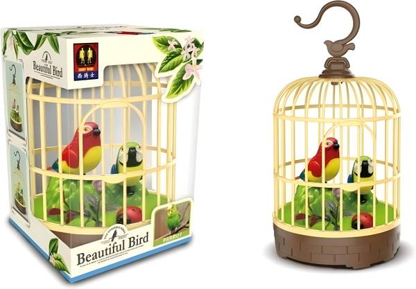 Zenex store Kids Singing Moving Chirping Beautiful Electronic Bird Pet Toy in Cage