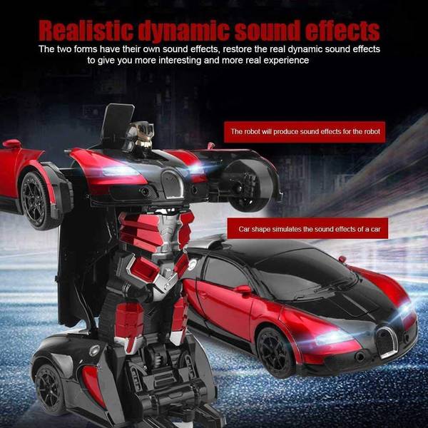 Kiddie Castle Robot to Car Automatically, Robot Toy, with Light and Sound for Kids