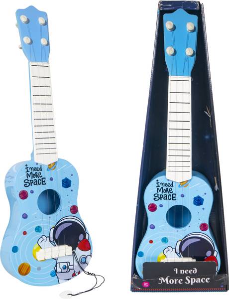 WISHKEY Space Theme 17" Guitar 4 Strings Acoustic Learning Musical Sound Toys for Kids