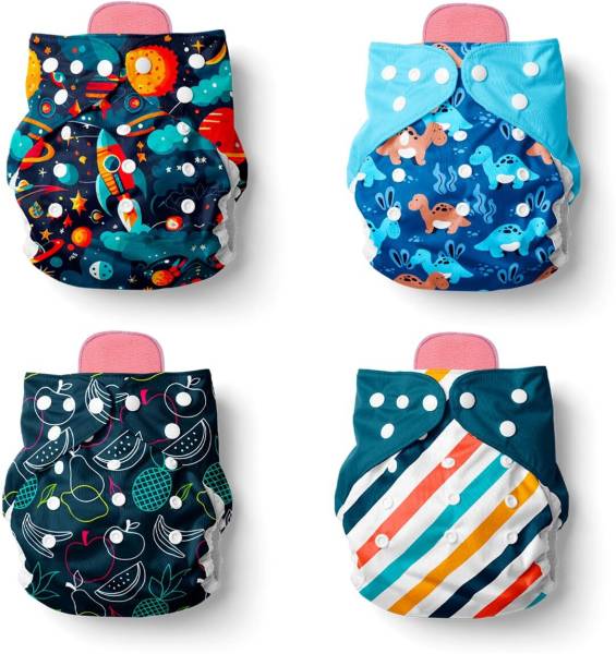 Healofy Reusable Diaper|Leakage Proof with 6 layer microfiber insert|Washable & Reusable