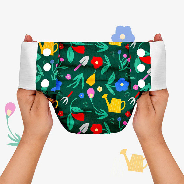 Superbottoms UNO Cloth Diaper Pants (9kg-17kg), Pull-up diaper pants, Absorbent, 300+ Washes