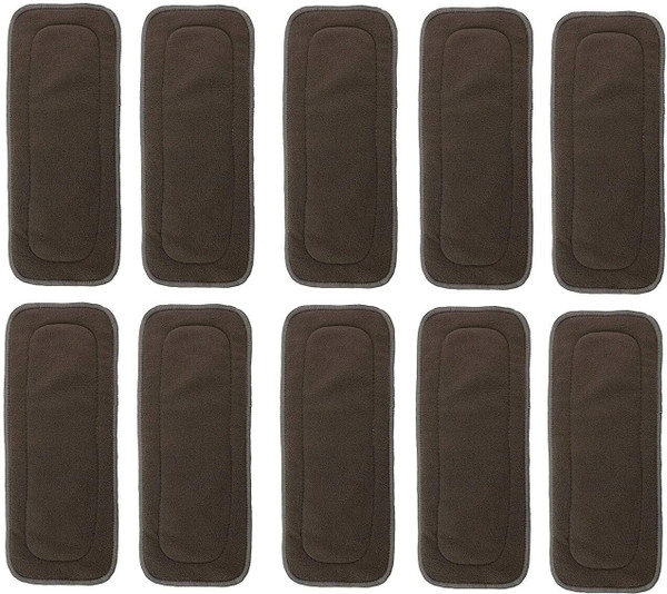 Hokista Reusable Baby Cloth Diaper Wet free Inserts Washable Black Nappy (Pack of 10)